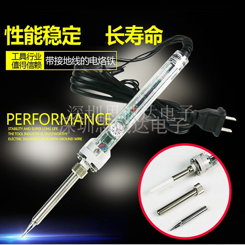 907 thermoregulation electric iron internal heating 60W thermostatic soldering iron electroloo soldering pen maintenance component pointed knife head