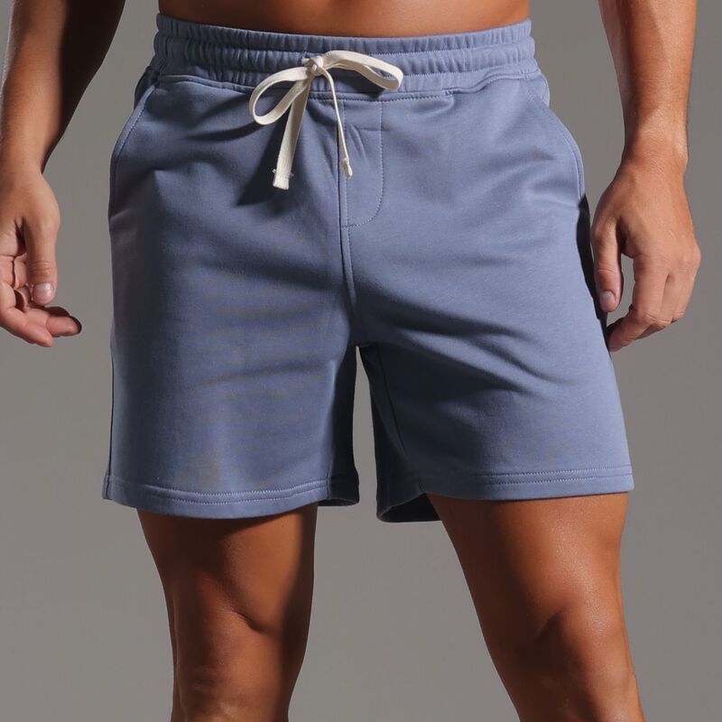 Solid Color Sports Shorts for Men, Simple and Versatile, Four-Quarter Length Shorts for Outdoor Wear, Knitted Cotton Sports Fitness Shorts, 4-Quarter Length Shorts