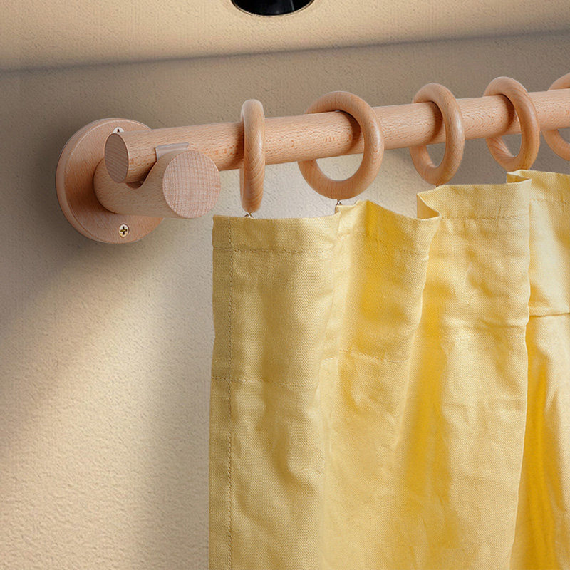 Nordic Simple Solid Wood Log Rod Rod Rod Rod Rod Roll Stick Fixed Bedroom Silent House