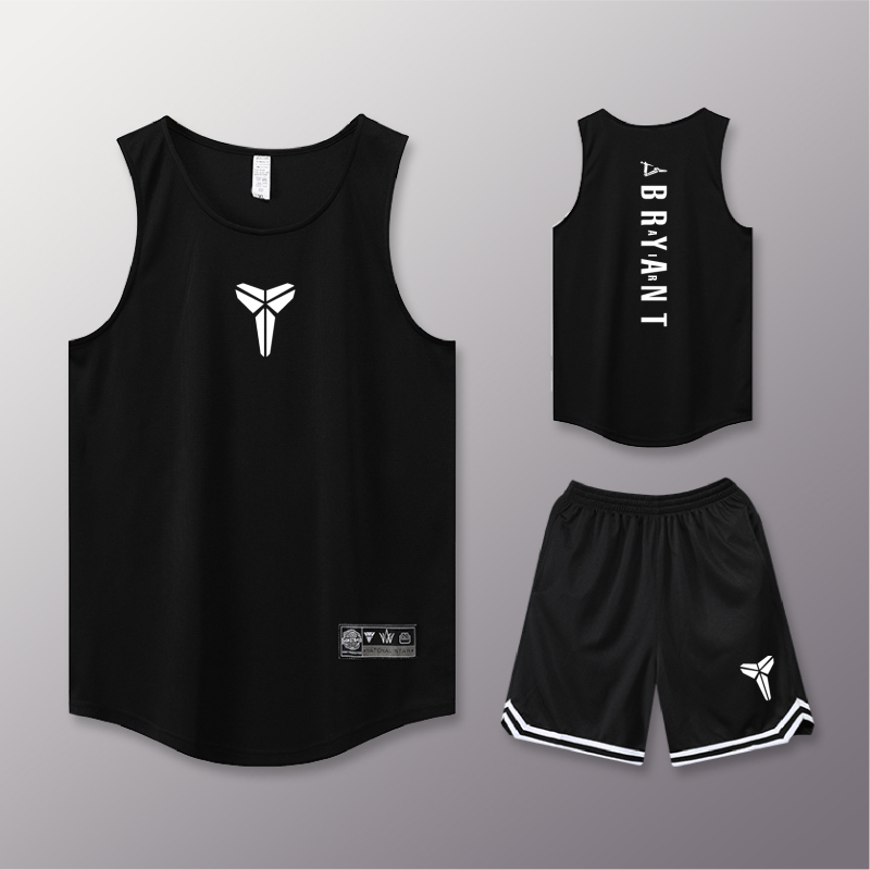 Basketball Uniform Sports Vest Men's Aj23 Round Neck T-Shirt Sleeveless Training Jersey Loose Fitness Breathable Shorts