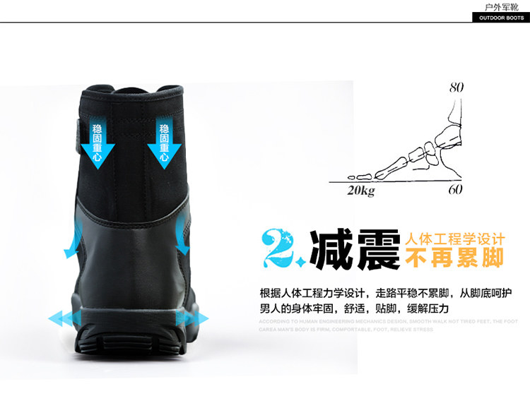 Boots militaires pour homme - amortissement - Ref 1397864 Image 14