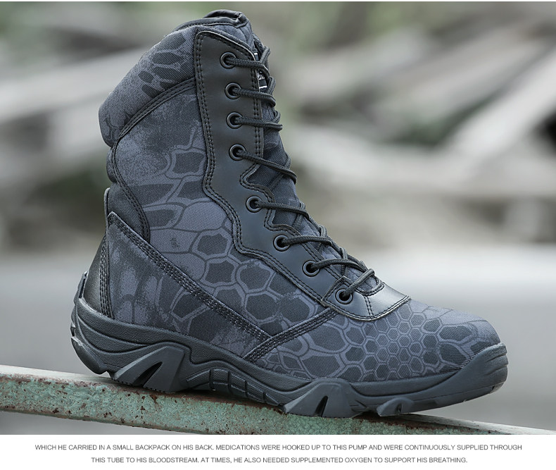 Bottes militaires en cuir - amortissement - Ref 1398290 Image 15