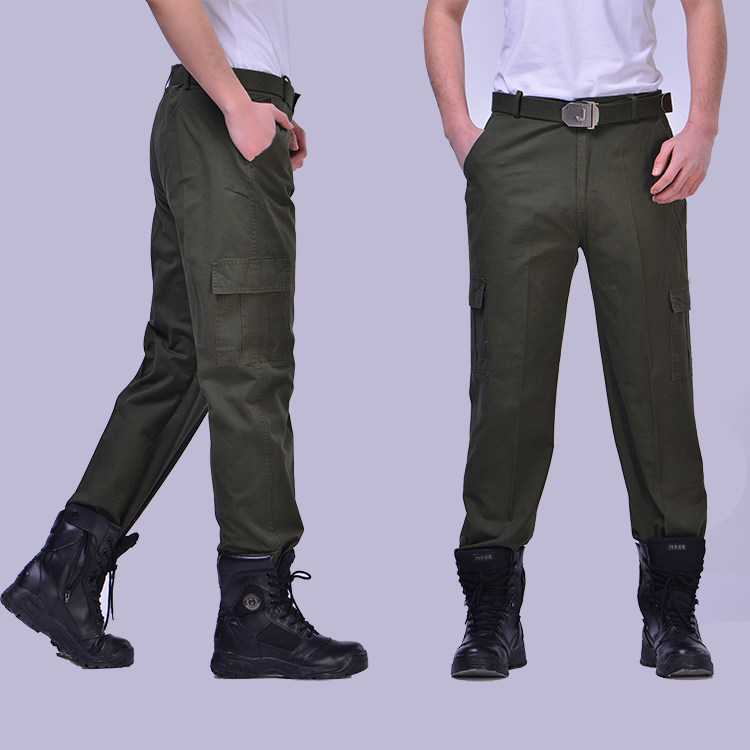 Pure Cotton Summer Thin Work Pants Work Pants Work Pants Wear Resistant Wear-Labor-Protection Pants Electric Welding Steam Repair Work Pants Tooling