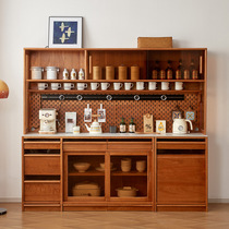 North American cherry wood sideboard black walnut solid wood living room dining room retro storage sideboard