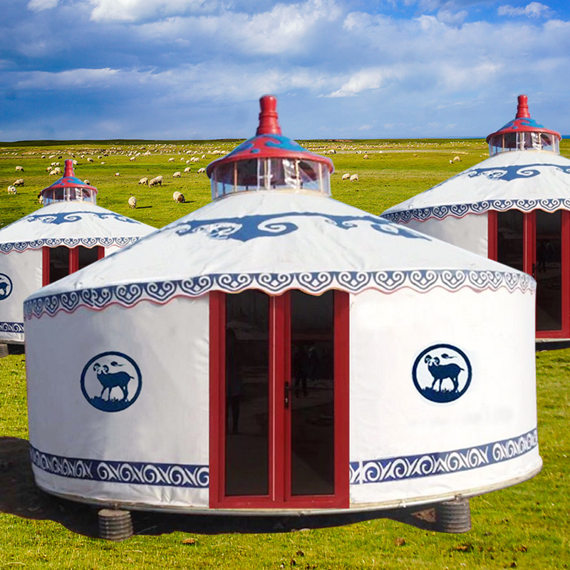 Outdoor Tent Mongolia Bag Leisure Farm Hotel Catering Windproof Warm Thickening Outdoor Accommodation Mongolia Bag Home