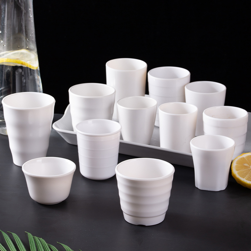 Dense Amines Commercial Water Cup Mouth Cups Plastic Cups Plastic Cup Hot Pot Dining Room Hotel White Tea Cup Creativity Resistant Cup