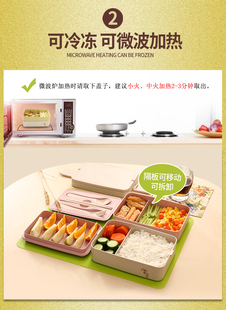 Hộp cơm trưa Nhật Bản Hộp cơm trưa Sinh viên có nắp Hàn Quốc dễ thương 2 lớp lò vi sóng hình hộp ăn trưa di động - Hộp cơm điện sưởi ấm 	hộp cơm cắm điện bear 3 tầng	