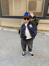 Hu Dadao 2021 Spring and Autumn Boys Sports Coats Contrast Embroidery Baseball Coats Children Windproof Coats Tide