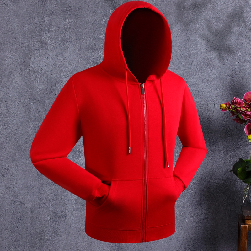 Class Clothing Custom Print Logo Long Sleeve Advertising Culture Shirts Diy Pull Chain Hoodie Group Workwear Booking