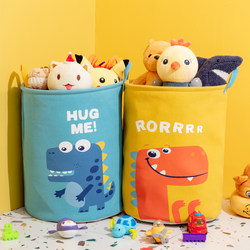 kids Stuffed Toy Storage Box Basket Bucket Large Capacity Dirty Clothes Basket Handy Gadget Baby Organizing Box Drawstring Thick Fabric Bag
