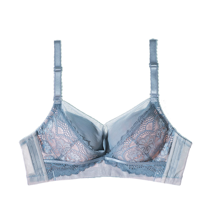 夏娃秘语蕾丝性感内衣女秋冬薄款少女聚拢侧收文胸女聚拢型胸罩
