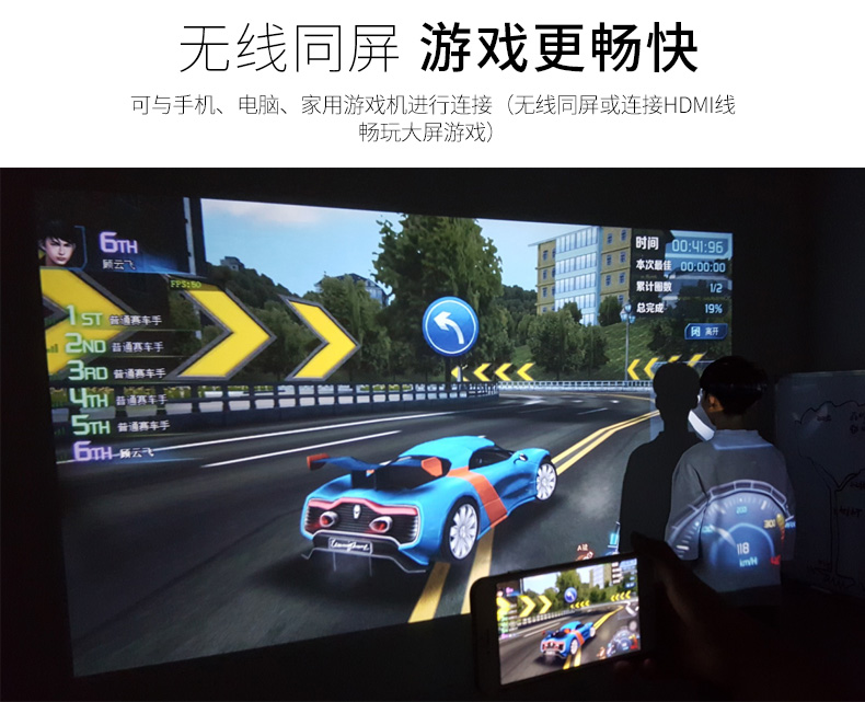 Máy chiếu thông minh gia đình không dây wifi HD 1080P mới 3D rạp hát tại nhà cầm tay máy chiếu Apple điện thoại di động mini micro Android không có màn hình TV chiếu di động