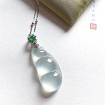 Revealed Yangmei jade all naughty jade cabinet natural emerald Myanmar A cargo 18k inlaid with high ice for four seasons