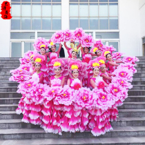 Opening dance hand holding flower dance performance props hand flower square dance peony flower kindergarten children dance hand holding flower