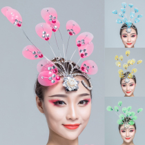 Dance head plays the first flower sequins youth modern classical dance headdress with diamonds new atmospheric opening dance headdress