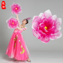 Dance hand flower performance dance hand flower adult square dance performance wrist flower peony flower dance props hand holding flower