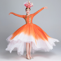 Opening dance big swing skirt performance costume square dance new atmosphere party classical dance skirt adult modern dance costume