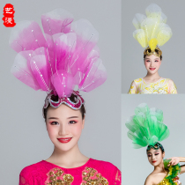 Opening dance headdress atmosphere new modern dance dance headgear sequin dance headgear flower classical dance performance headgear