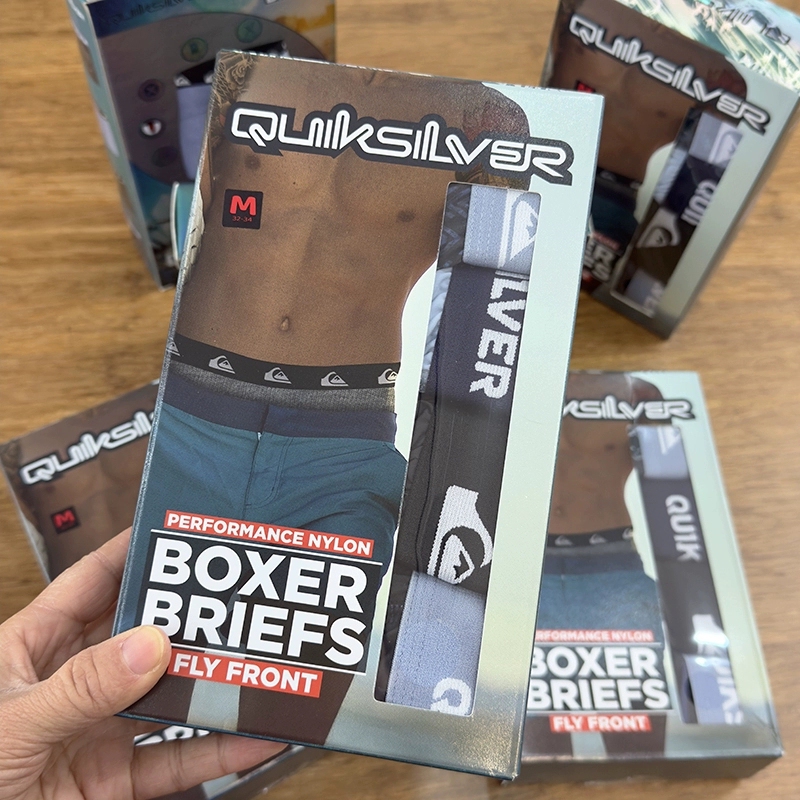 Australian Outdoor Men's Sports Underwear, Men's Summer Boxed Ice Silk Breathable Sweat-Wicking Elastic Boxer Briefs, 4 Pieces