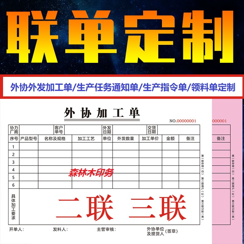Outsourcing processing order outsourcing plan Two-link triple-link outsourcing processing order Production task notice Order order customization