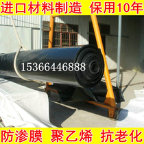 Black film geomembrane impermeable film HDPE waterproof film Black plastic cloth greenhouse film for pond farming