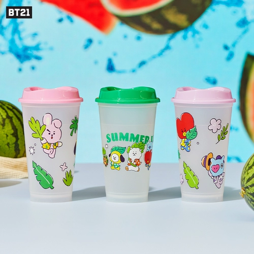 BT21 Summer Lane Series серия экологически чистого кубка набор Creative Line Friends даже мой друг