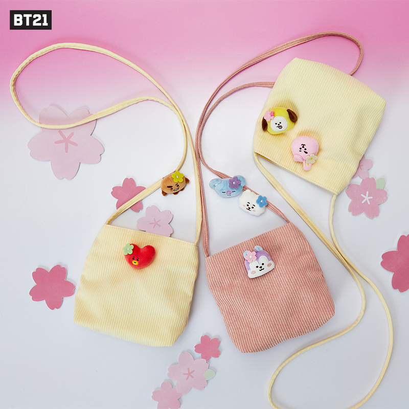 Bt21 Spring Day Series Crossbody Bag Cartoon Cute Portable Storage Bag Line Friends