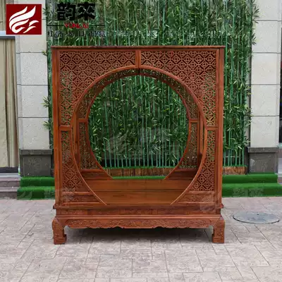Myanmar Rosewood 1 M 8 rack bed solid wood carved Chinese double bed mahogany Ming and Qing classical bedroom furniture