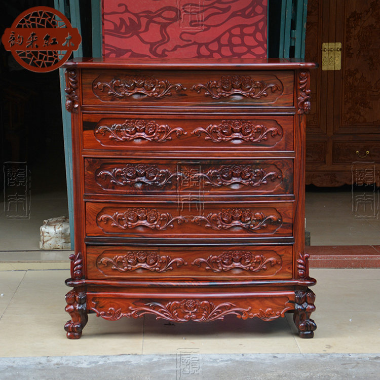 Rhyme Come to Laos big red sour branches Rose 5 dou cupboards European style imitation antique disposal cabinet Mood Furniture 