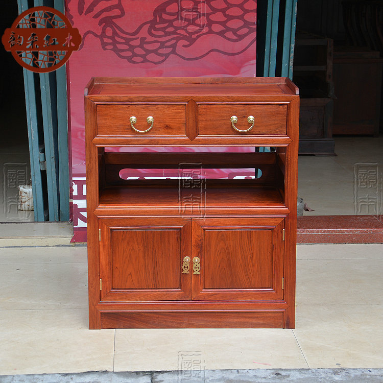 Myanmar Flowers Pear Wood Dining Cabinet Solid Wood Tea Water Cabinet With Drawer Containing Cabinet Big Fruit Purple Sandalwood Living Room Furniture