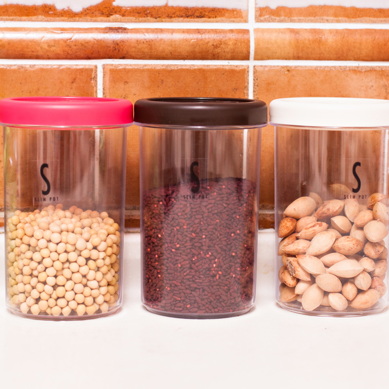 Japan imports inomata plastic sealing tank transparent dried fruit jars tea leaves jar snacks preservation tank storage tank
