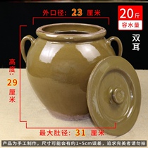 Dress 20 catty Lard Rapeseed Oil Crock Seed Tea Leaf Jars Bucket Catty of rice vat Anti-corrosion pickled vegetable tea Oil Ceramics Breathable