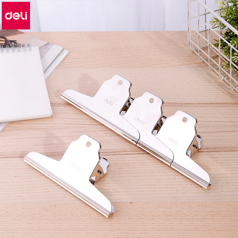 Deli Iron Bill Clip Clip Yamagata Large, Medium and Small Document Clip Office Clip Stationery Supplies Drawing Board Bill Holder
