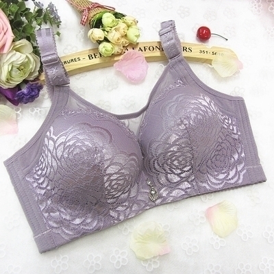 Mỏng BCD cốc vừa dày AB cup ren thép-free anti-ánh sáng điều chỉnh đồ lót womens áo ngực áo ngực