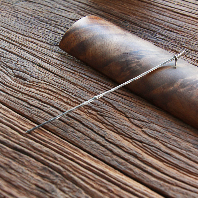 Dust Lu produced sterling silver teaspoon Sterling silver tea needle Silver tea needle Silver teaspoon Handmade teaspoon Handmade tea needle