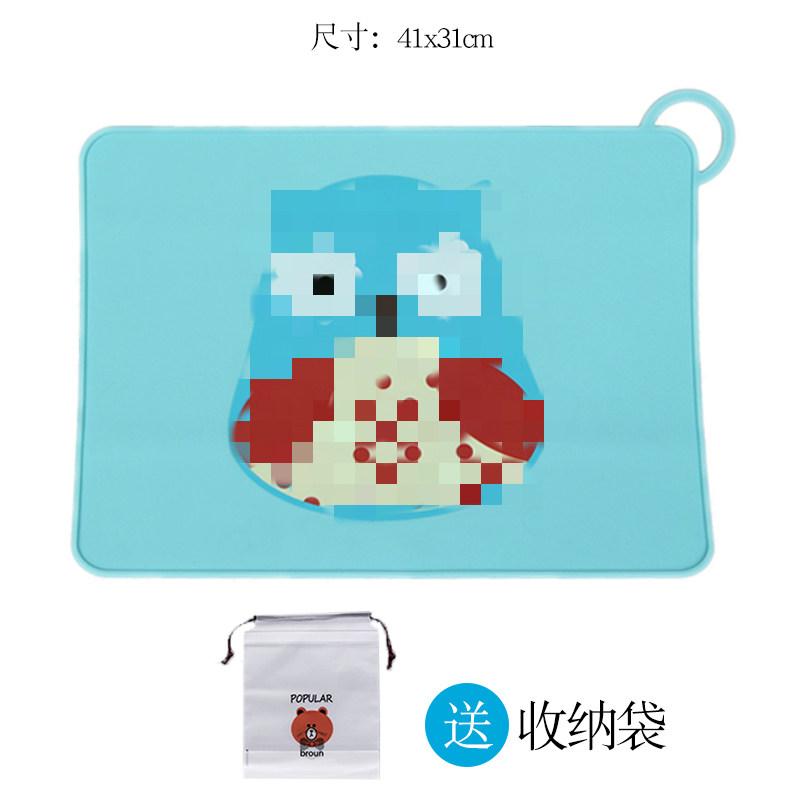 US SK Silicone Dining Mat Waterproof Anti-Slip Portable Baby Antibacterial Elementary School Children's Desk Mat