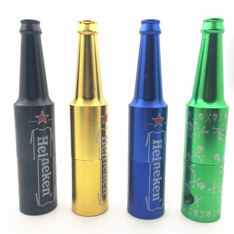 Alphabet Skull Large Number of metal detachable tobacco Beer Bottles Men's Tobacco tobacco Tobacco Smoke Tobacco 82mm Long