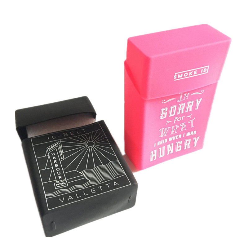 Silicone cigarette case personality trend pattern flip type universal anti-sweat moisture-proof does not hurt the body 20 cigarette case cover