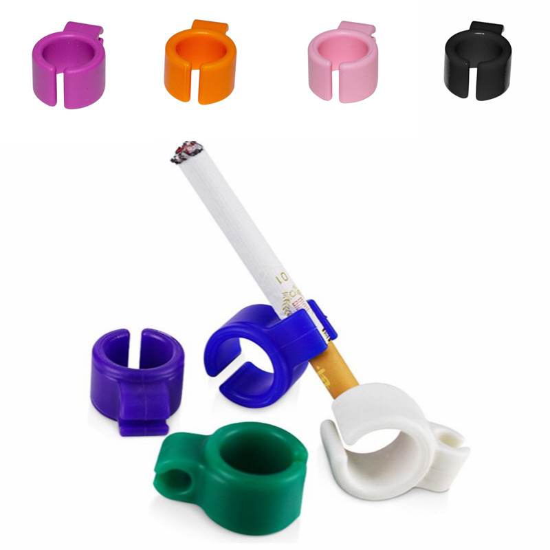 Fashion cigarette anti-smog yellow finger aids cigarette holder cigarette holder portable unisex cigarette ring