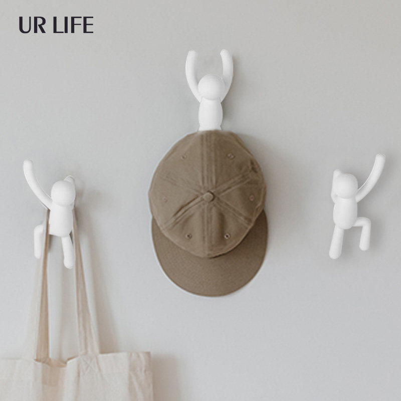 urlifembra creative decoration partner hooks 3 pieces of a bedroom with a dark clothing hat and a cute