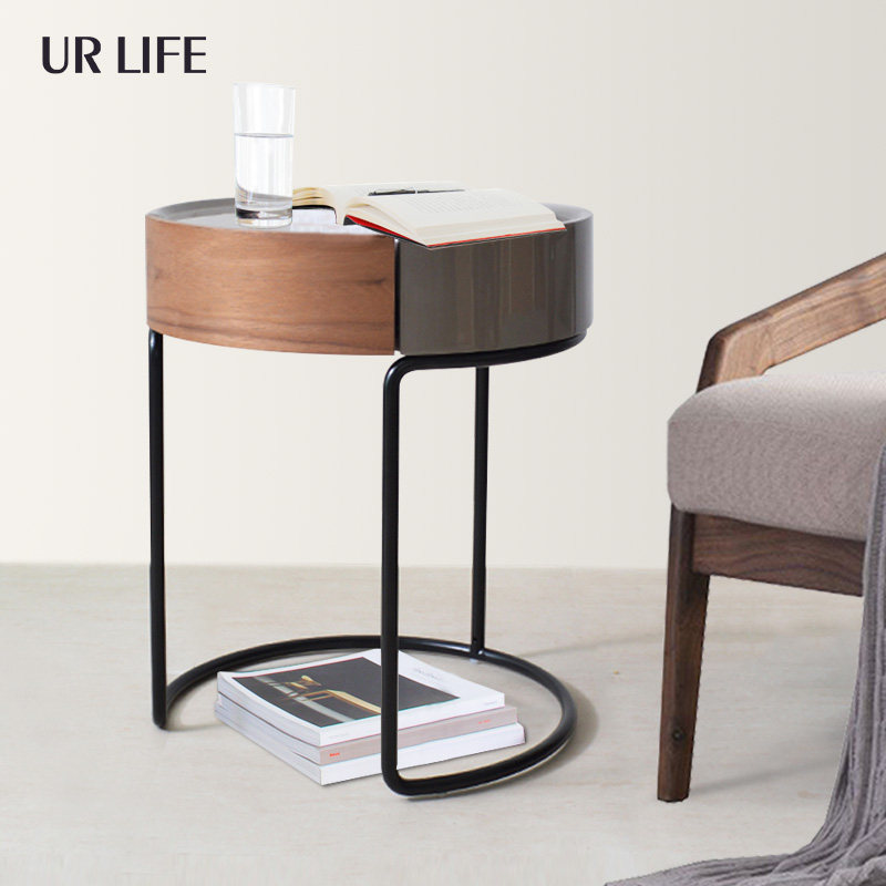 urlife Wooden Personalised Nordic Head Cabinet Drawer Edge Creative Circular Curved Sand Discovery Circle Cabinet
