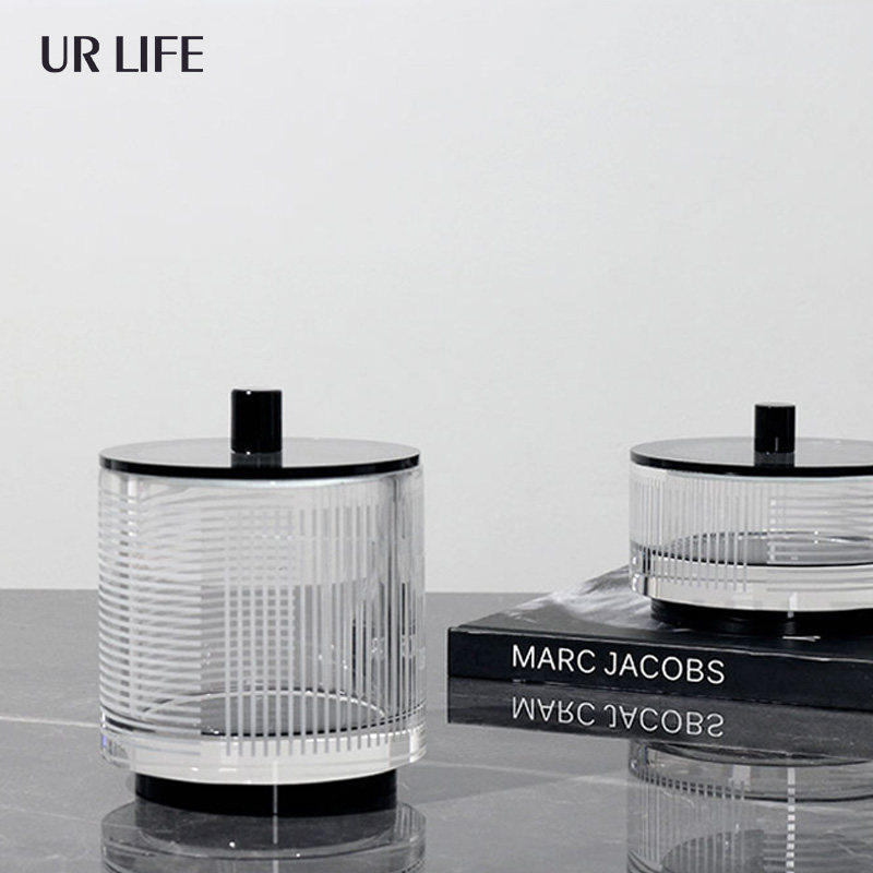 urlife modern light lavish minimalist transparent crystal glass storage tank pendulum-like board room sample house display centre containing case soft