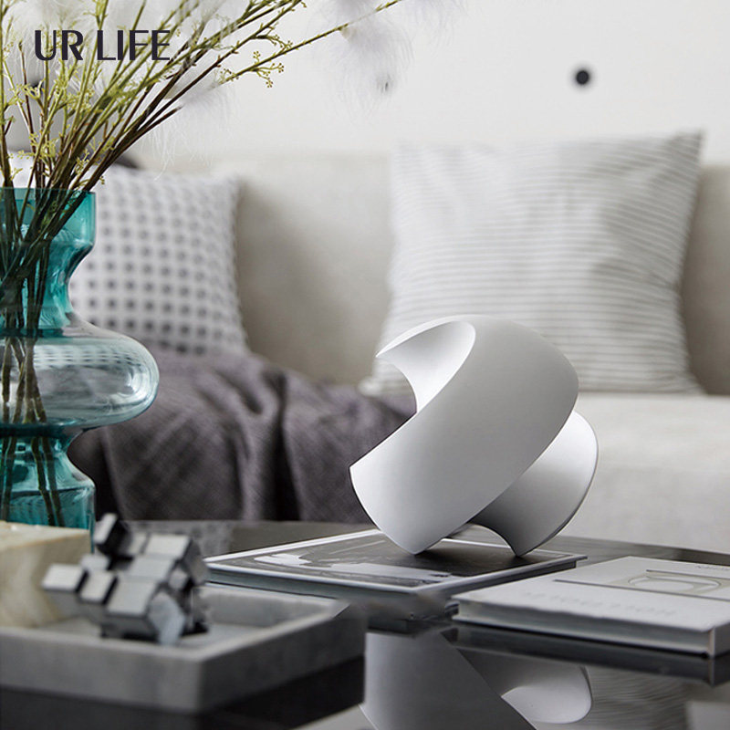 urlife modern minimalist black and white creative twist abstract decorative ball ornaments study porch model room sales