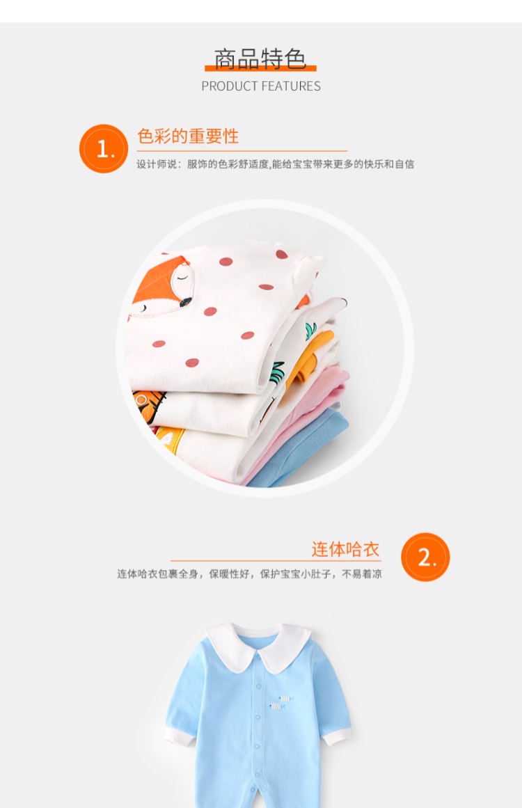 Quần áo trẻ em Xiêm mùa thu nữ bé cotton dài tay áo choàng nam sơ sinh 1 tuổi mùa xuân và đồ ngủ mùa thu 3 tháng quần áo cho bé