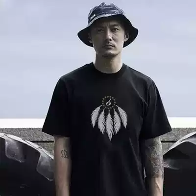 Tide brand yuwenle 2021 summer new short sleeve T-shirt men Cotton loose men's T-shirt round neck half sleeve top