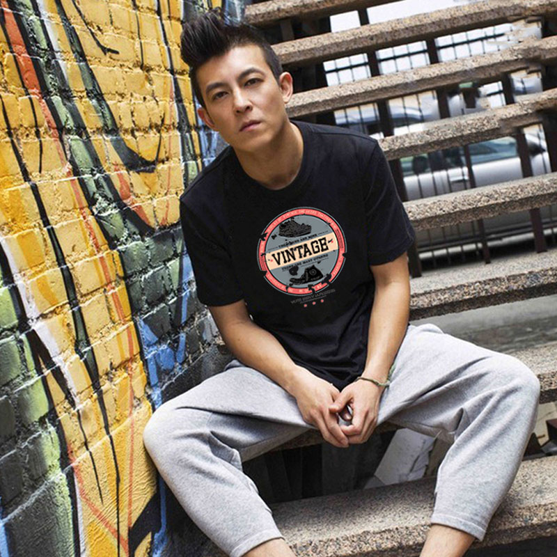 Tide brand Chen Guan Xi Fo hand short sleeve t-shirt men ins solid color versatile couple half sleeve hip hop loose size undershirt