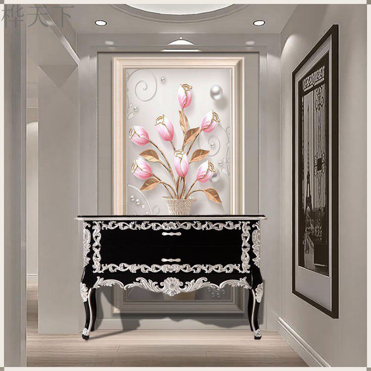 Spot European-style porch cabinet classical porch table living room sideboard cabinet porch hotel decoration table side view porch porch