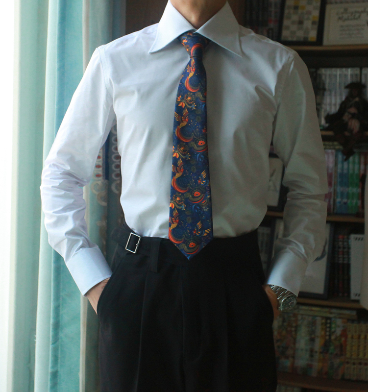 Special Offer Exclusive Rare Oversized Eight-Character Collar Pure White Shirt Naples Large Wide Corner Collar Classical Aristocratic Shirt