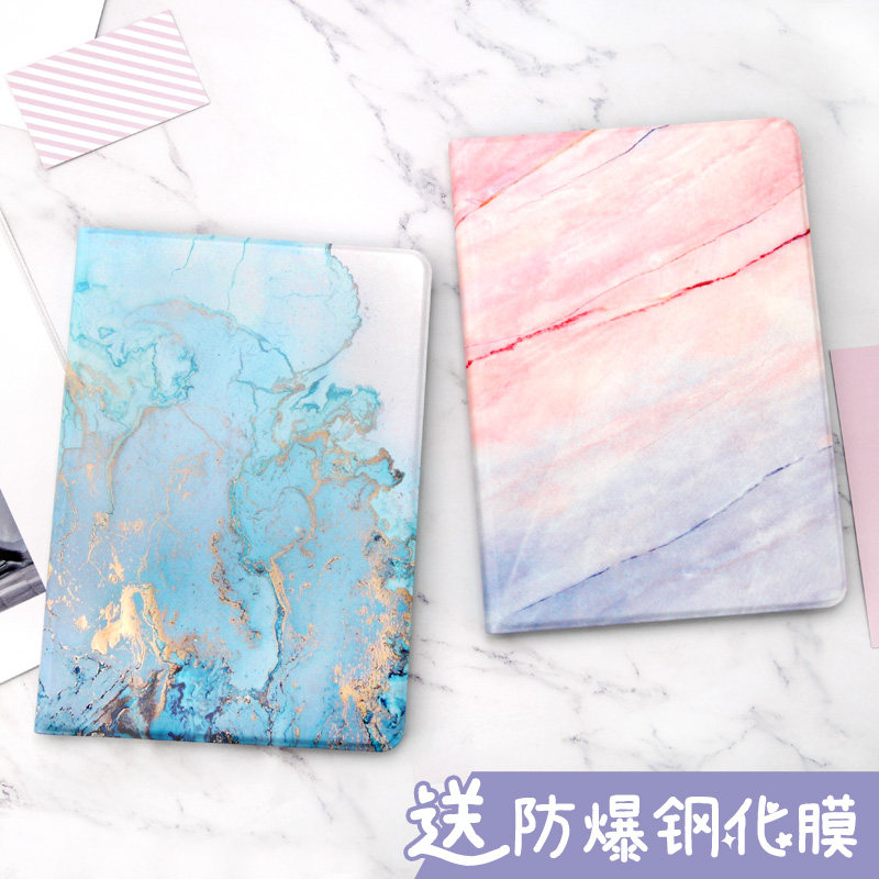 Apply Apple flat ipadair4 protective sleeve 2020 art 10 2 inch 2021 new marble tattoo 9 7 inch Mini 5 ultra-thin mini6 Softshell pro11 net