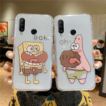 Couples SpongeBob Huawei nova4 mobile phone case nova2 s silicone case nova3 soft case Huawei nova4e transparent nova3i anti-drop nova3e simple no